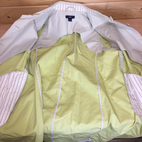 GAP Khaki Trench Coat NWOT - Picture 6 of 8